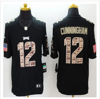 New Philadelphia Eagles #12 Randall Cunningham Black Men's Stitched NFL Limited Salute to Service Jersey New Philadelphia Eagles #12 Randall Cunningham Black Men's Stitched NFL Limited Salute to Service Jersey