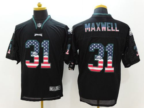 New Philadelphia Eagles #31 Byron Maxwell Black Men's Stitched NFL Elite USA Flag Fashion Jersey New Philadelphia Eagles #31 Byron Maxwell Black Men's Stitched NFL Elite USA Flag Fashion Jersey