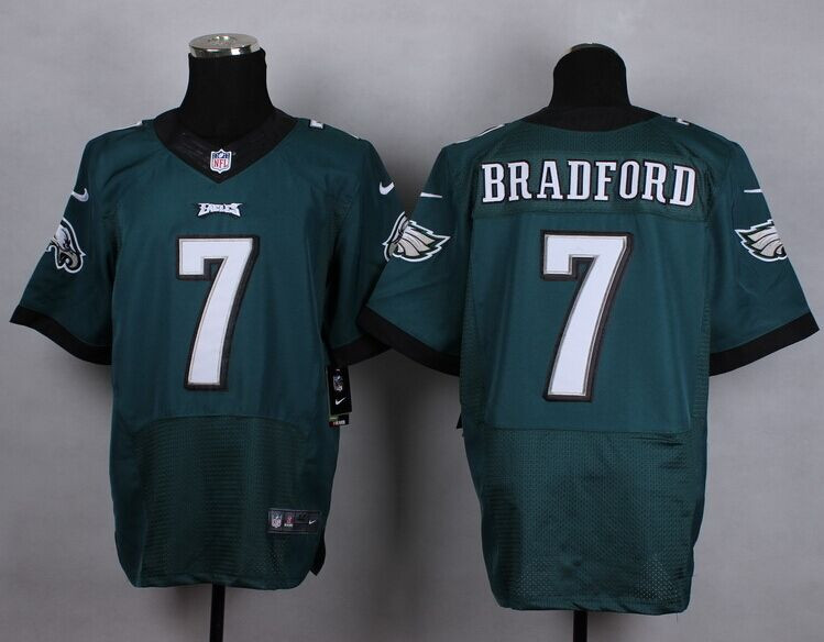 New Philadelphia Eagles #7 Sam Bradford Midnight Green Elite Jersey New Philadelphia Eagles #7 Sam Bradford Midnight Green Elite Jersey