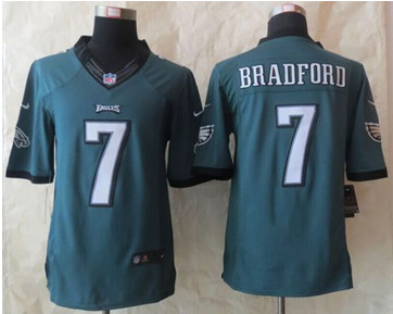New Philadelphia Eagles #7 Sam Bradford Midnight Green Team Color Men's Stitched NFL New Limited Jersey New Philadelphia Eagles #7 Sam Bradford Midnight Green Team Color Men's Stitched NFL New Limited Jersey