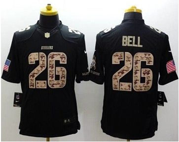 New Pittsburgh Steelers #26 Le'Veon Bell Black NFL Limited Salute to Service jersey New Pittsburgh Steelers #26 Le'Veon Bell Black NFL Limited Salute to Service jersey