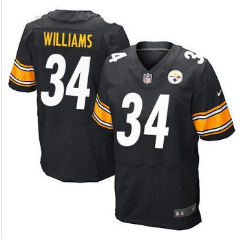 New Pittsburgh Steelers #34 DeAngelo Williams Black Team Color Men's Stitched NFL Elite Jersey