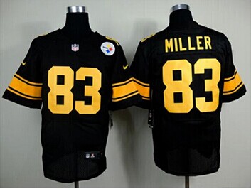 New Pittsburgh Steelers #83 Heath Miller Black(Gold No.) NFL Elite Jersey New Pittsburgh Steelers #83 Heath Miller Black(Gold No.) NFL Elite Jersey
