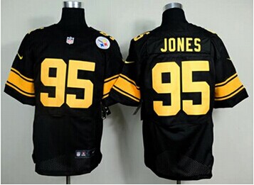New Pittsburgh Steelers #95 Jarvis Jones Black(Gold No.)NFL Elite Jersey New Pittsburgh Steelers #95 Jarvis Jones Black(Gold No.)NFL Elite Jersey