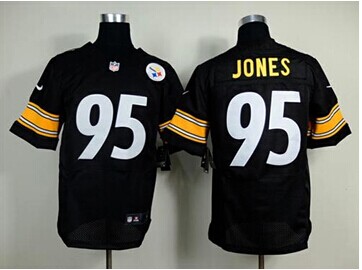 New Pittsburgh Steelers #95 Jarvis Jones Black Team Color NFL Elite Jersey New Pittsburgh Steelers #95 Jarvis Jones Black Team Color NFL Elite Jersey