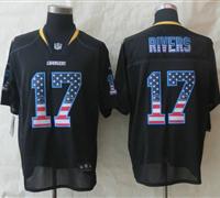 New San Diego Charger #17 Philip Rivers USA Flag Fashion Black Elite Jerseys New San Diego Charger #17 Philip Rivers USA Flag Fashion Black Elite Jerseys