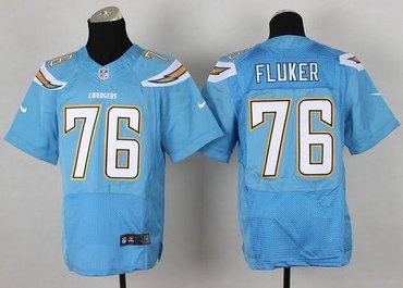 New San Diego Chargers #76 D.J. Fluker Blue NFL New Elite Jersey New San Diego Chargers #76 D.J. Fluker Blue NFL New Elite Jersey