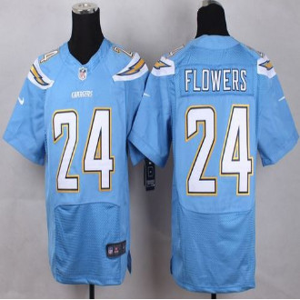 New San Diego Chrgers #24 Brandon Flowers Electric Blue Alternate Men's Stitched NFL New Elite Jersey