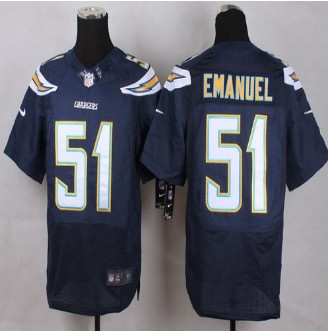 New San Diego Chrgers #51 Kyle Emanuel Navy Blue Team Color Men's Stitched NFL New Elite Jersey