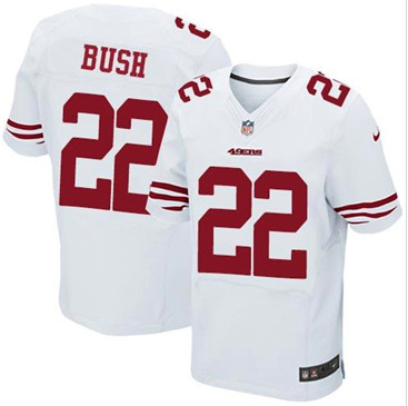 New San Francisco 49ers #22 Reggie Bush White Men's Stitched NFL Elite Jersey New San Francisco 49ers #22 Reggie Bush White Men's Stitched NFL Elite Jersey