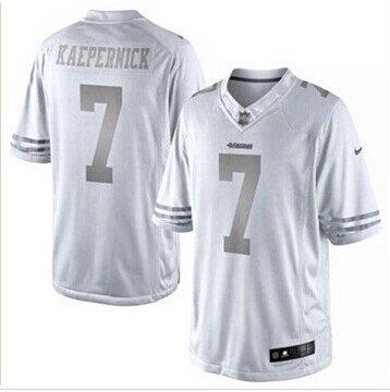 New San Francisco 49ers #7 Colin Kaepernick White Platinum Jersey New San Francisco 49ers #7 Colin Kaepernick White Platinum Jersey