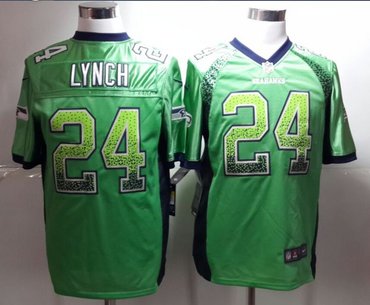 New Seattle Seahawks 24 Marshawn Lynch Drift Fashion Green Game Jerseys New Seattle Seahawks 24 Marshawn Lynch Drift Fashion Green Game Jerseys