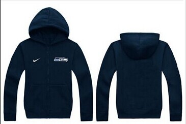 New Seattle Seahawks Authentic Logo Hoodie Navy Blue