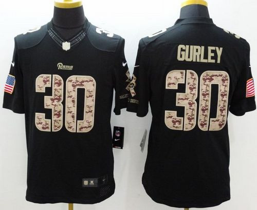 New St. Louis Rams #30 Todd Gurley Black Men''s Stitched NFL Limited Salute to Service jersey New St. Louis Rams #30 Todd Gurley Black Men''s Stitched NFL Limited Salute to Service jersey