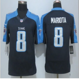 New Tennessee Titans #8 Marcus Mariota Navy Blue Alternate Men's Stitched NFL Limited Jersey