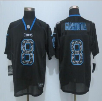 New Tennessee Titans #8 Marcus Mariota New Lights Out Black Men's Stitched NFL Elite Jersey New Tennessee Titans #8 Marcus Mariota New Lights Out Black Men's Stitched NFL Elite Jersey