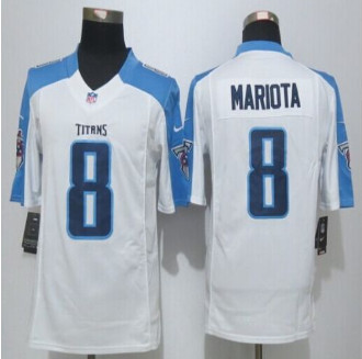 New Tennessee Titans #8 Marcus Mariota White Men's Stitched NFL Limited Jersey