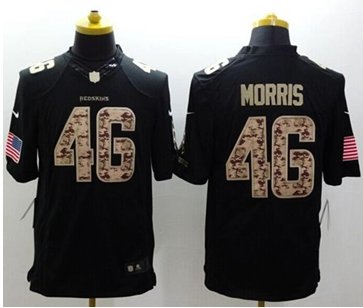 New Washington Redskins #46 Alfred Morris Black NFL Limited Salute to Service jersey