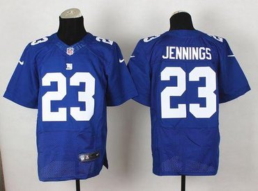 New York Giants #23 Rashad Jennings Royal Blue Team Color NFL Elite Jersey
