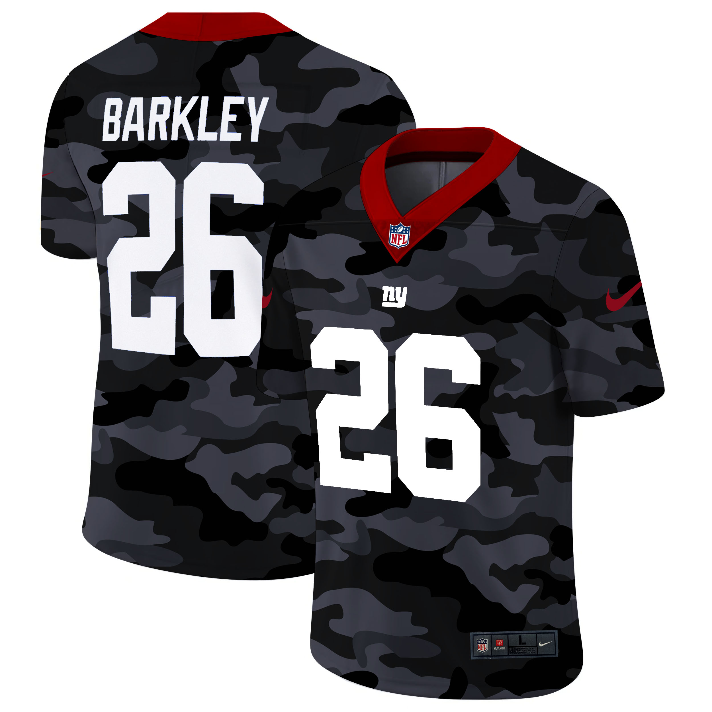 New York Giants #26 Saquon Barkley Men's Nike 2020 Black CAMO Vapor Untouchable Limited Stitched NFL Jersey New York Giants #26 Saquon Barkley Men's Nike 2020 Black CAMO Vapor Untouchable Limited Stitched NFL Jersey