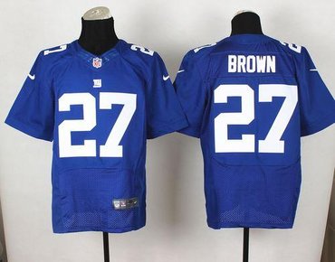 New York Giants #27 Stevie Brown Royal Blue Team Color NFL Elite Jersey New York Giants #27 Stevie Brown Royal Blue Team Color NFL Elite Jersey