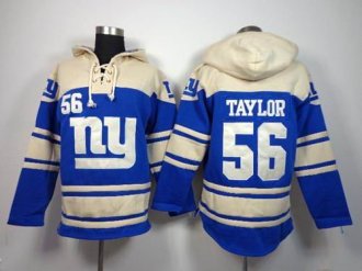 New York Giants #56 Lawrence Taylor Blue Sawyer Hooded Sweatshirt NFL Hoodie New York Giants #56 Lawrence Taylor Blue Sawyer Hooded Sweatshirt NFL Hoodie