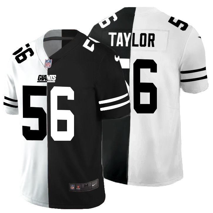 New York Giants #56 Lawrence Taylor Men's Black V White Peace Split Nike Vapor Untouchable Limited NFL Jersey New York Giants #56 Lawrence Taylor Men's Black V White Peace Split Nike Vapor Untouchable Limited NFL Jersey