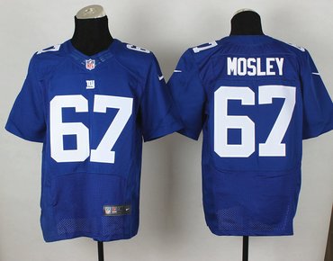 New York Giants #67 Brandon Mosley Royal Blue Team Color NFL Elite Jersey