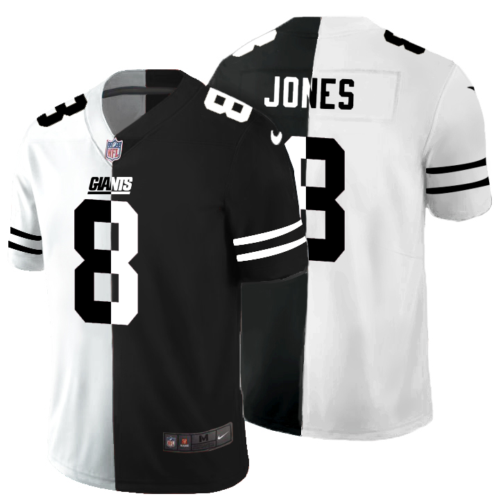 New York Giants #8 Daniel Jones Men's Black V White Peace Split Nike Vapor Untouchable Limited NFL Jersey New York Giants #8 Daniel Jones Men's Black V White Peace Split Nike Vapor Untouchable Limited NFL Jersey