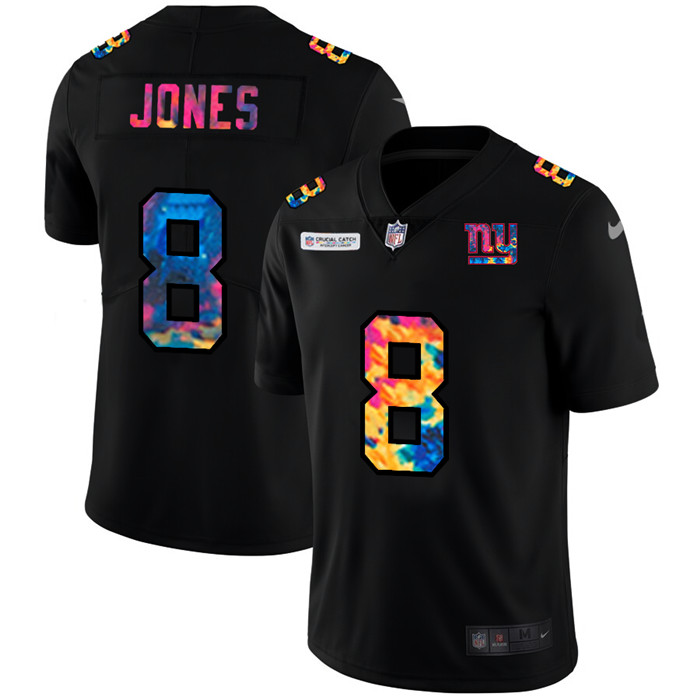 New York Giants #8 Daniel Jones Men's Nike Multi-Color Black 2020 NFL Crucial Catch Vapor Untouchable Limited Jersey New York Giants #8 Daniel Jones Men's Nike Multi-Color Black 2020 NFL Crucial Catch Vapor Untouchable Limited Jersey