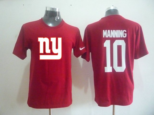 NEW NFL New York Giants 10 Eli Manning Name & Number T-Shirt Red