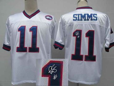 New York Giants 11# Phil Simms white throwback Jersey(Signed Elite) New York Giants 11# Phil Simms white throwback Jersey(Signed Elite)