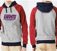 New York Giants Authentic Logo Pullover Hoodie Grey & Red New York Giants Authentic Logo Pullover Hoodie Grey & Red