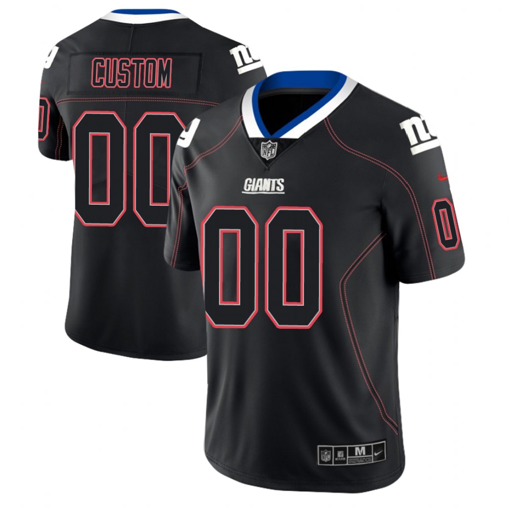 New York Giants Custom 2018 Lights Out Color Rush Limited Black Jersey New York Giants Custom 2018 Lights Out Color Rush Limited Black Jersey