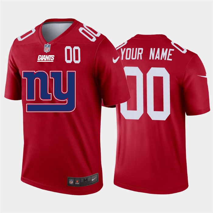 New York Giants Custom Red Men's Nike Big Team Logo Player Vapor Limited NFL Jersey New York Giants Custom Red Men's Nike Big Team Logo Player Vapor Limited NFL Jersey