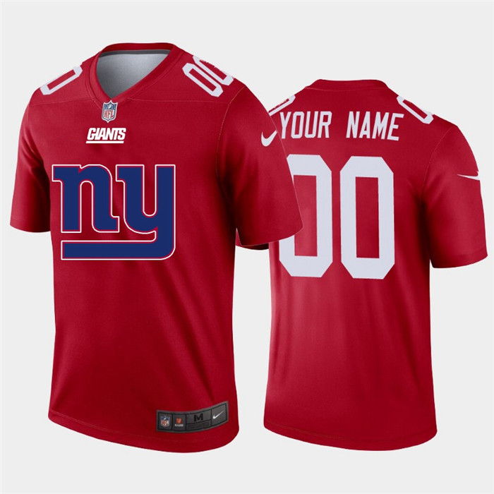 New York Giants Custom Red Men's Nike Big Team Logo Vapor Limited NFL Jersey New York Giants Custom Red Men's Nike Big Team Logo Vapor Limited NFL Jersey