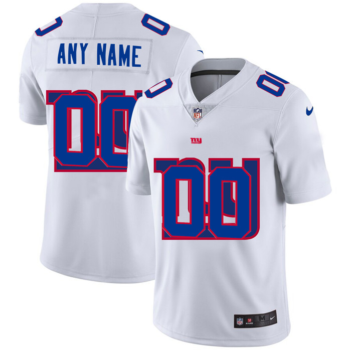New York Giants Custom White Men's Nike Team Logo Dual Overlap Limited NFL Jersey New York Giants Custom White Men's Nike Team Logo Dual Overlap Limited NFL Jersey