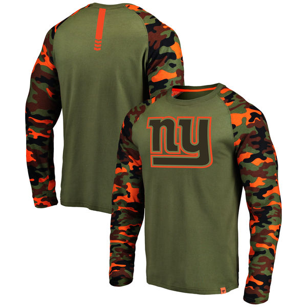 New York Giants Heathered Gray Camo NFL Pro Line By Fanatics Branded Long Sleeve T-Shirt New York Giants Heathered Gray Camo NFL Pro Line By Fanatics Branded Long Sleeve T-Shirt