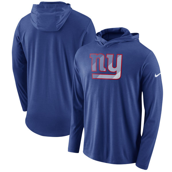New York Giants Nike Blend Performance Hooded Long Sleeve T-Shirt Royal New York Giants Nike Blend Performance Hooded Long Sleeve T-Shirt Royal