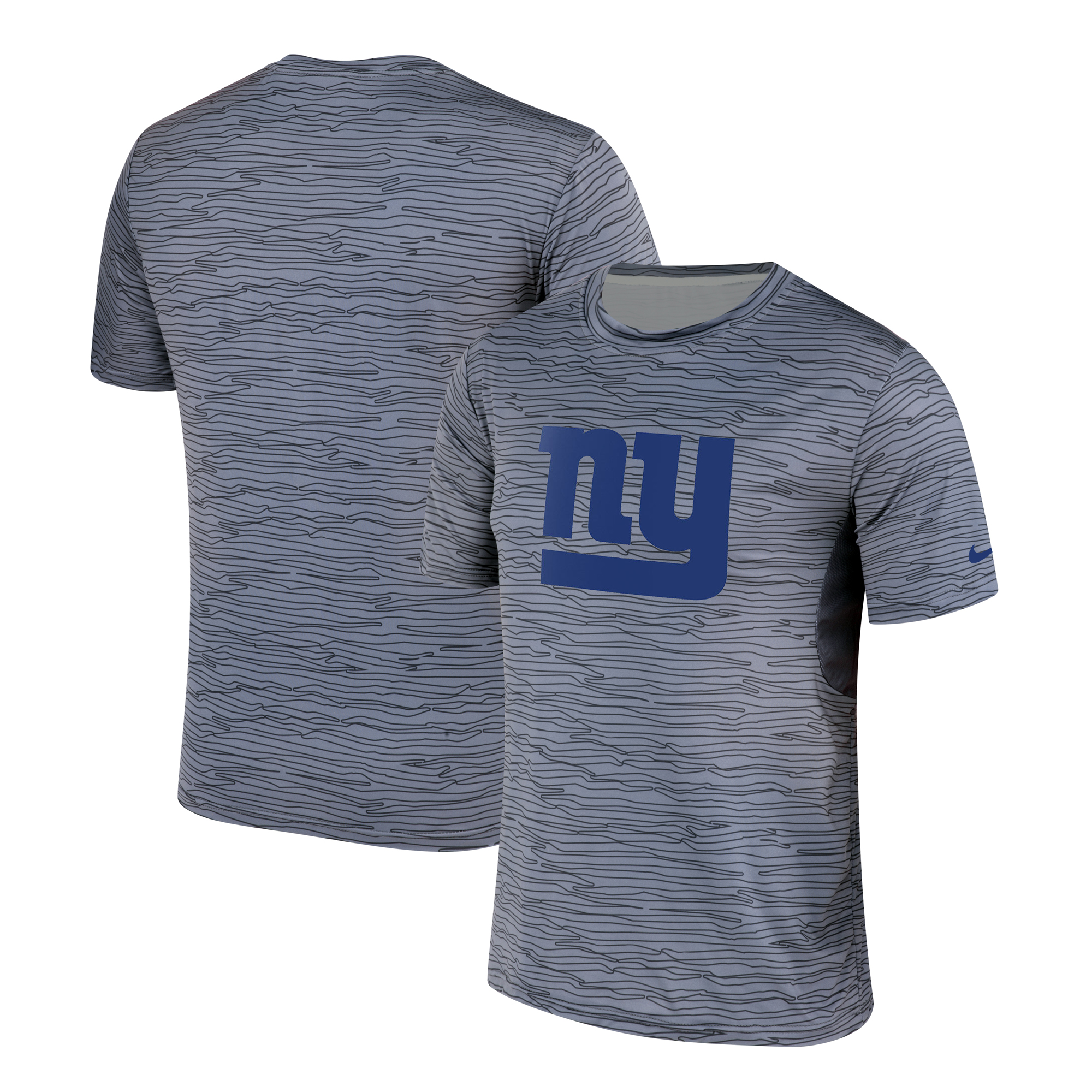 New York Giants Nike Gray Black Striped Logo Performance T-Shirt New York Giants Nike Gray Black Striped Logo Performance T-Shirt