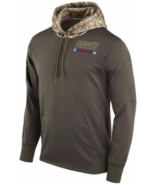 New York Giants Nike Salute To Service Sideline Therma Pullover Hoodie Olive New York Giants Nike Salute To Service Sideline Therma Pullover Hoodie Olive