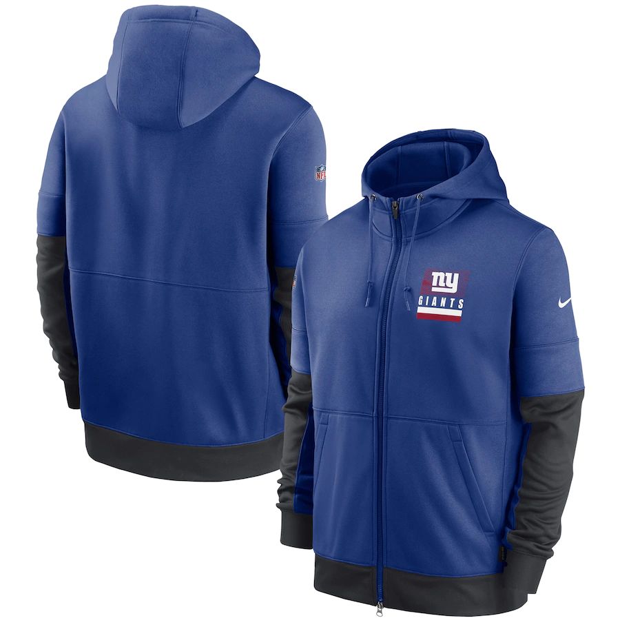 New York Giants Nike Sideline Impact Lockup Performance Full-Zip Hoodie Royal New York Giants Nike Sideline Impact Lockup Performance Full-Zip Hoodie Royal