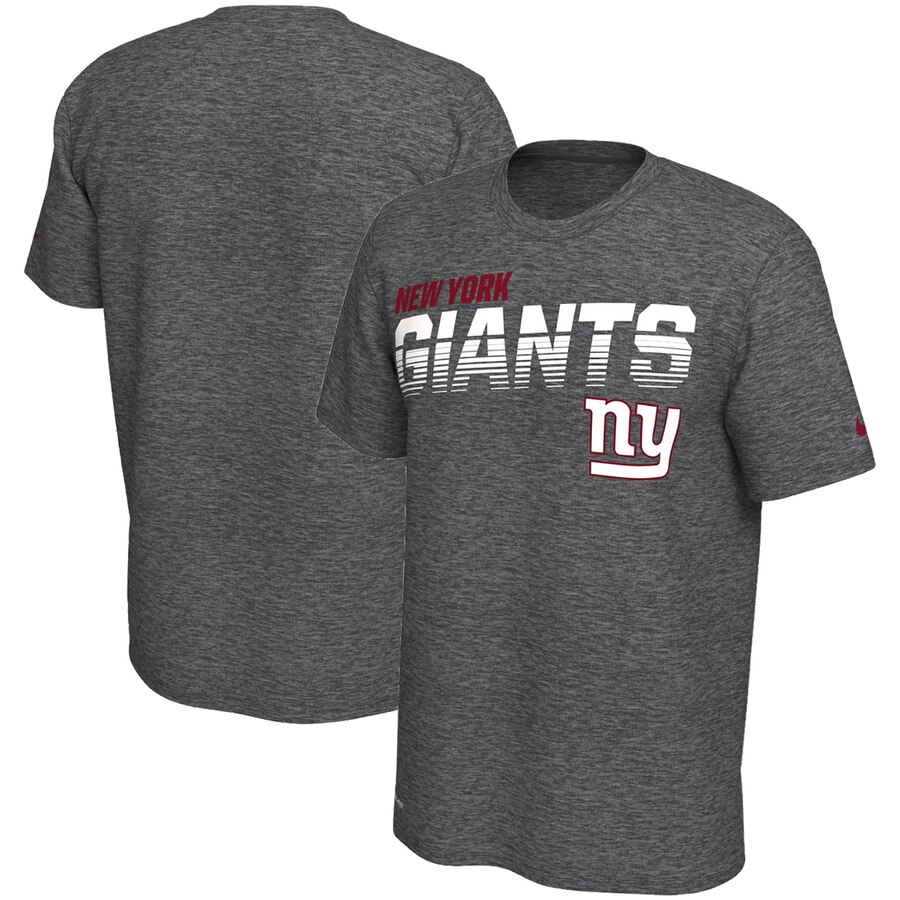 New York Giants Nike Sideline Line Of Scrimmage Legend Performance T-Shirt Heathered Gray New York Giants Nike Sideline Line Of Scrimmage Legend Performance T-Shirt Heathered Gray