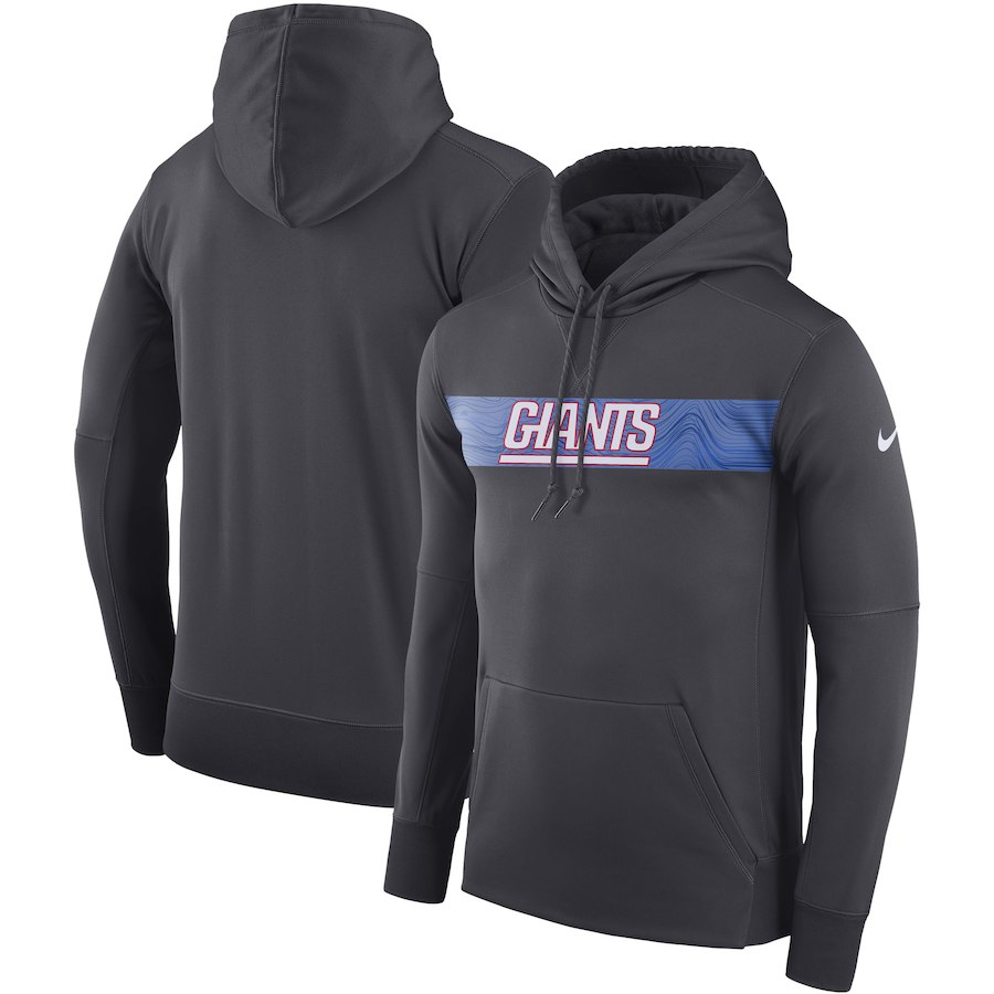 New York Giants Nike Sideline Team Performance Pullover Hoodie Charcoal New York Giants Nike Sideline Team Performance Pullover Hoodie Charcoal