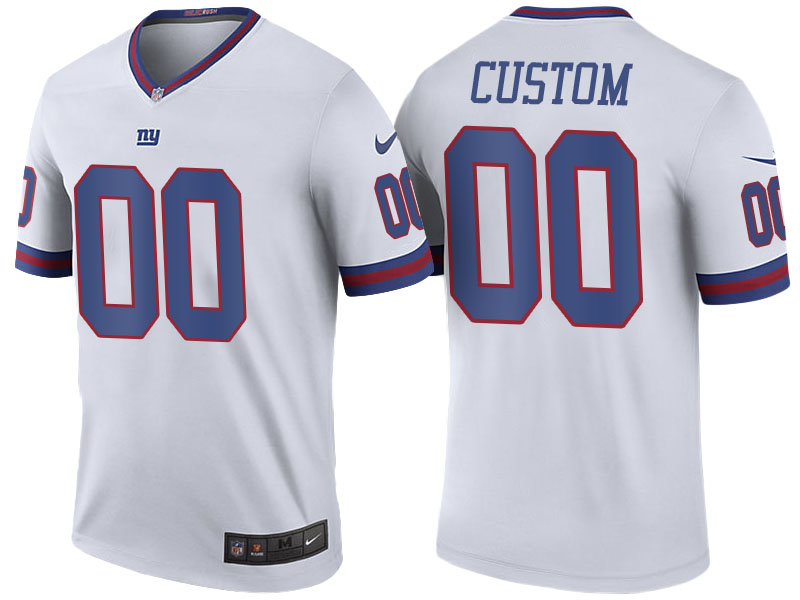 New York Giants White Custom Color Rush Limited Jersey New York Giants White Custom Color Rush Limited Jersey