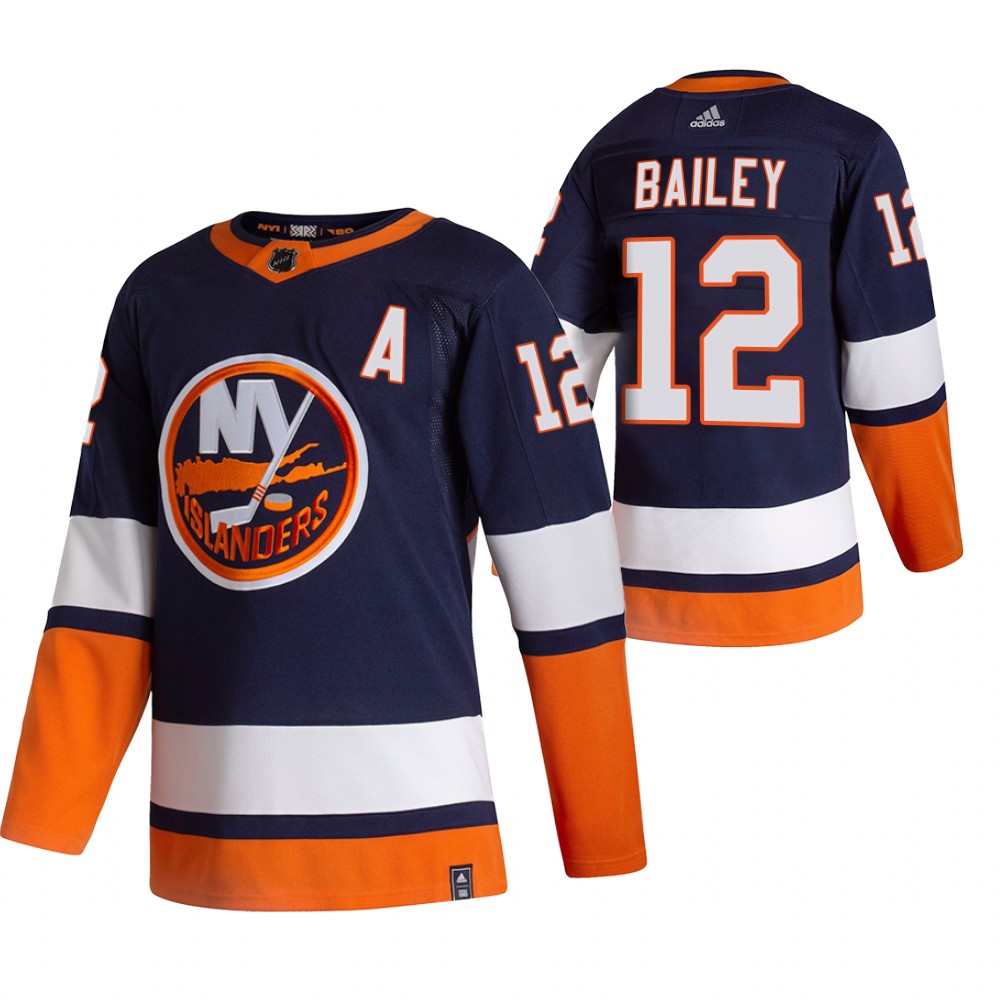 New York Islanders #12 Josh Bailey Navy Blue Men's Adidas 2020-21 Reverse Retro Alternate NHL Jersey New York Islanders #12 Josh Bailey Navy Blue Men's Adidas 2020-21 Reverse Retro Alternate NHL Jersey