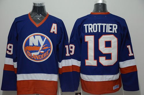 New York Islanders #19 Bryan Trottier Stitched Baby Blue CCM Throwback NHL Jersey
