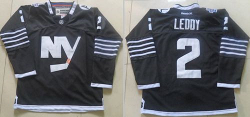 New York Islanders #2 Nick Leddy Black Alternate Stitched NHL Jersey