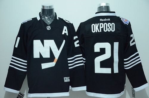New York Islanders #21 Kyle Okposo Black Alternate Stitched NHL Jersey