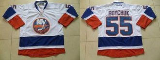 New York Islanders #55 Johnny Boychuk White Stitched NHL Jersey